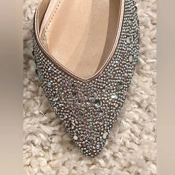 🆕 Betsey Johnson Remy Ballet Flat Rhinestones Slip on Pointed Toe Shoes Size 7 - Picture 10 of 16
